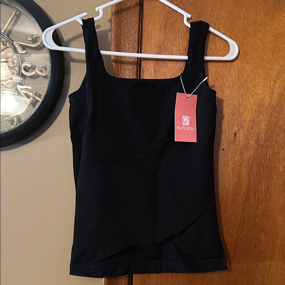 Black Women's Tummy Control Shapewear Tank Top